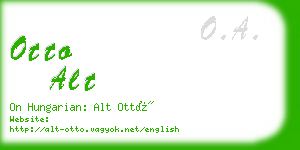 otto alt business card